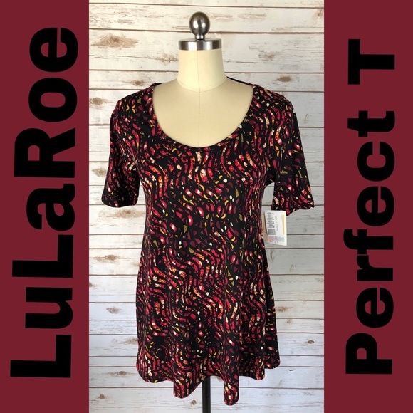 LuLaRoe Geometric Print Perfect T Top - Picture 1 of 5